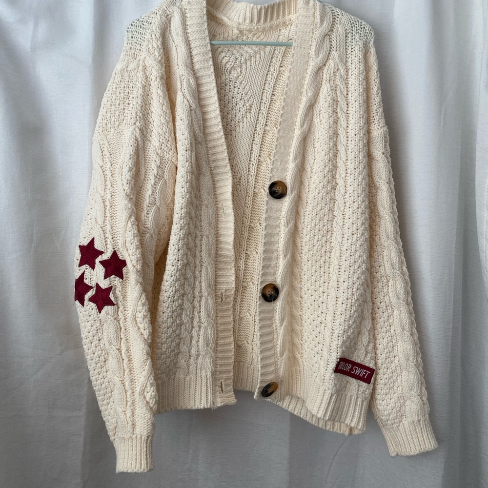 Taylor Swift RED cardigan stars NWOT